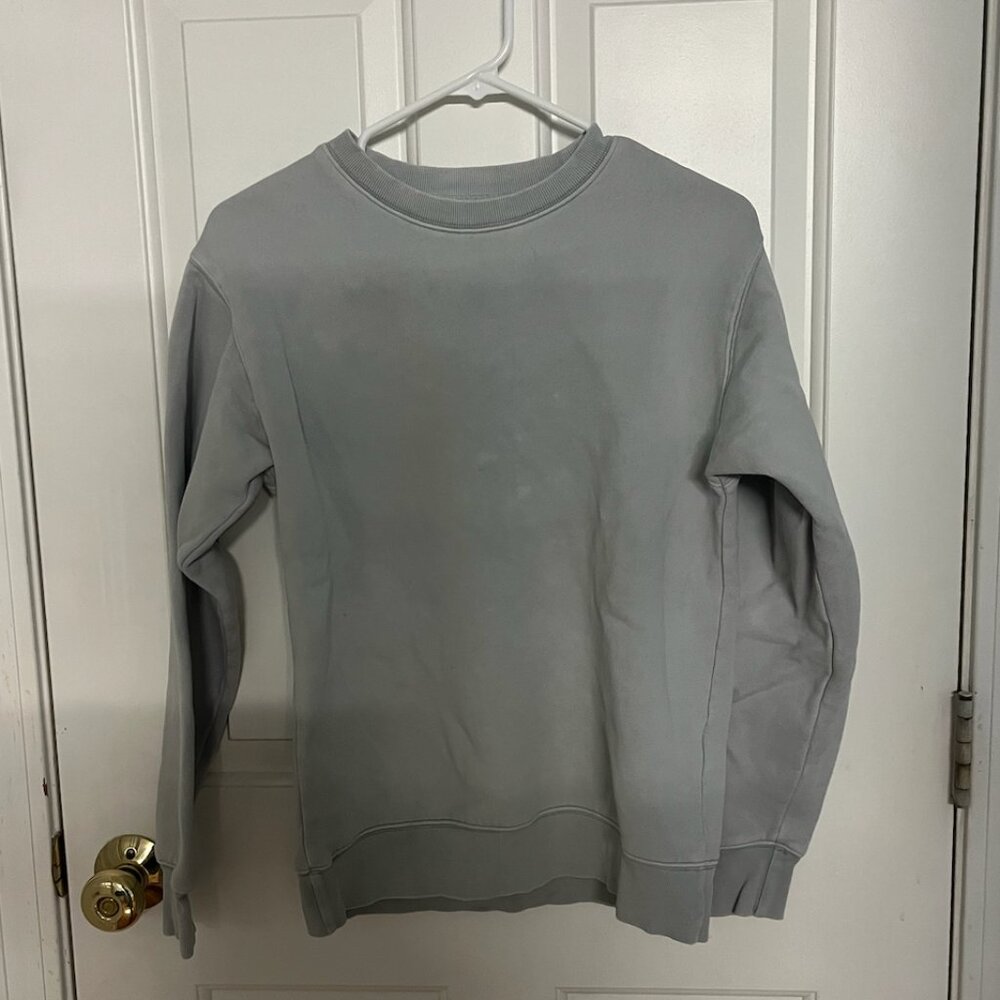 Aritzia Sage Green Cozy Fleece Perfect Crew Sweatshirt